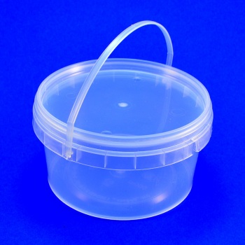 Банка с ручкой 0,55 л "S" (Прозрачная) крыш (051013) 25/450 НЗПТ