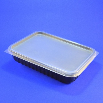 Контейнер РР СП 500 мл 179*132*35мм  прямоугольный черный DRV