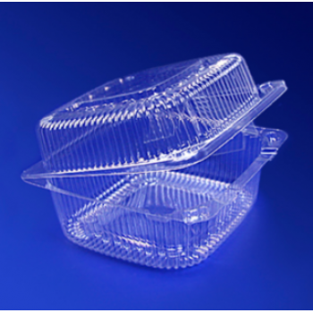 Контейнер пластиковый 570 мл прозрачный с неразделимой крышк