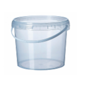 Ведро 1л с ручкой (прозрачное) ИРМ