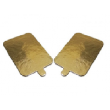 Подложка золото с держателем прямоугольник 100*65 мм толщина 0,8мм (100шт/упак) Джид