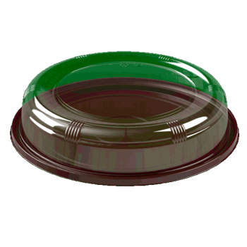 Контейнер одноразовый пластиковый упаковочный УК-221НА, коричневая, Крыш (10040303) 100шт/уп Каш z72