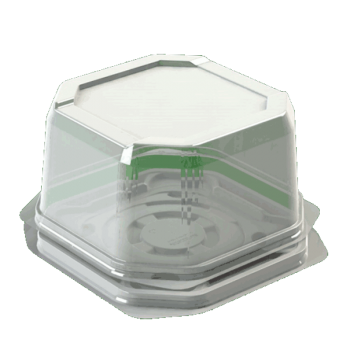 Контейнер одноразовый пластиковый упак УК-260ВБ-02, прозрачная Дно (10040318) 60/240, Каш z45