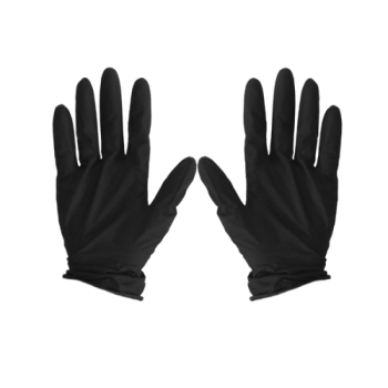 Перчатки виниловые неопудренные "М" ЧЕРНЫЕ (100шт/10уп) (JL)  z61