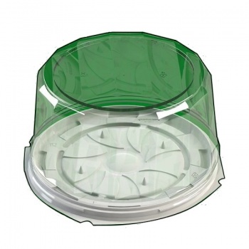 Контейнер одноразовый пластиковый упаковочный УК-298Н-02, ПЭТ, коричневая, Крыш (10040334) Каш z29