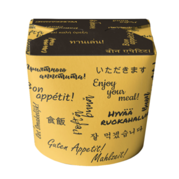 Контейнер бумажный Фудбокс "Приятного аппетита" 500/700 мл 30/180 (VD) z108