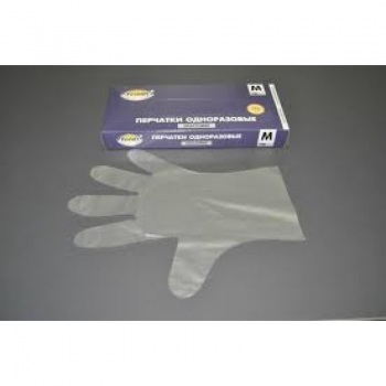 Перчатки однораз эластомер L прозрачные 100шт/уп z2