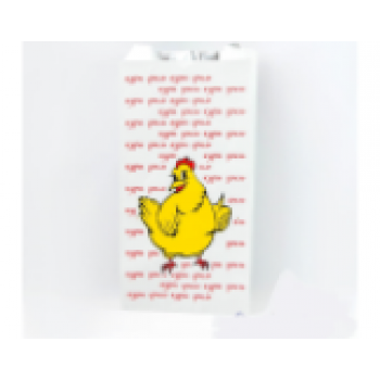 Пакет кура-гриль 14,5+9*31см (1000шт) фольгированный с печатью 1/1000 Лео