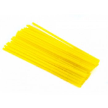 Трубочка d0,5x24см желтая 500шт/уп Ps с гофрой