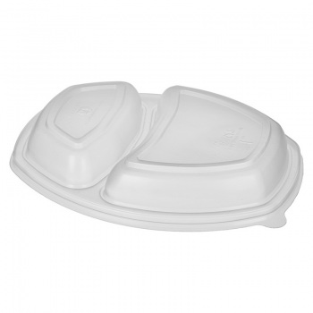 Крышка к Ланч-боксу СпК-257К 2 секции прозрачная 30/300 Лео z144