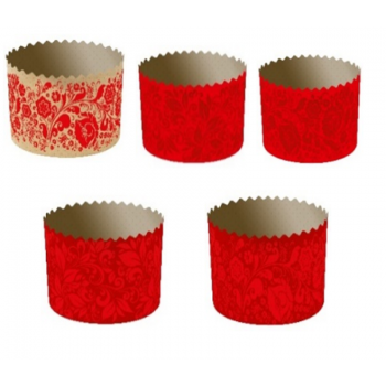 pmK11085cKRP Форма бумажная КРАСНАЯ ПАСХА d110*h85мм /1900 z56