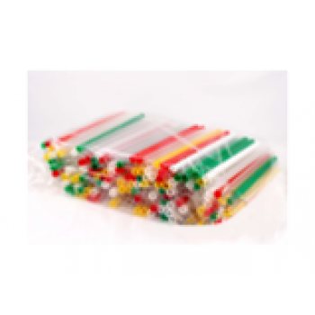 Трубочка д/коктейля прямая (250шт/12уп) прозрачная 12*210 250/3000 Лео z144