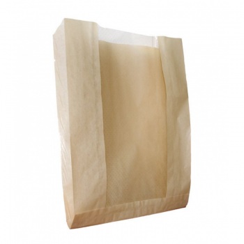 Пакет бумажный 260*170*80 крафт с ОКНОМ 85мм МКС 100/3000 z84