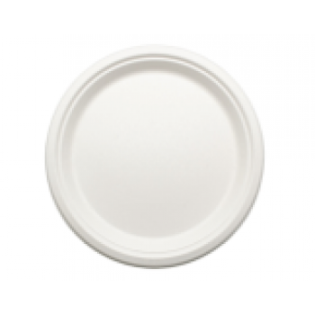 Тарелка с бортиком d-230мм, белая, сах.тростник (50шт/20уп)TL013 z80