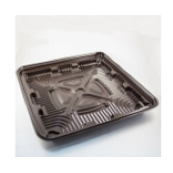 Контейнер одноразовый пластиковый упаковочный d187x187мм УК-254Н, ПЭТ, черная, ПЩ-0,66 ДК (БЕЛАРУСЬ)Каш75/150 z133 