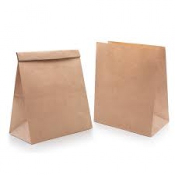 Пакет 320*180*340 крафт плоское дно 25/300 (VD) z95