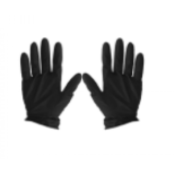 НЕ ВБИВАТЬ! Перчатки из винила черные L 100шт/уп