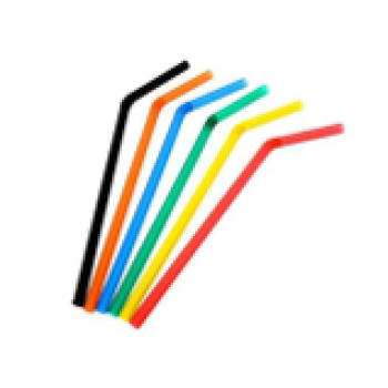 Трубочка отдельно упакованная ПП d0,5x24 см разноцветная, без гофры 500 шт/уп Ирм