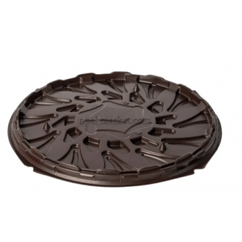 Контейнер одноразовый пластиковый упак УК-290Н-01, коричневый, Крыш (10040328) 100/400 Каш z46