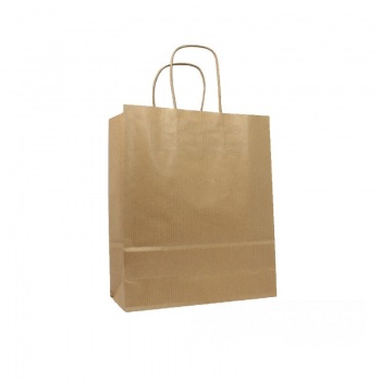 Пакет бумажный 24*14*30 б/п, крафт без ручек МКС 1/500 z75