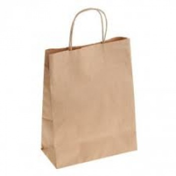 Пакет бумажный 260*150*340 крафт с круч ручками 25/250 (VD) z76