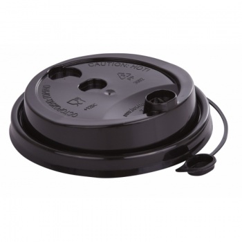 Крышка к стаканам d9,0см заглушкой прозрачная РР тип В с заглушкой красная 50шт/уп, Ирм z103