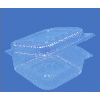 Контейнер пластиковый 1340мл прозрачный с нераздельной крышкой 14,2*14,2*7,4 см (600 шт/кор)