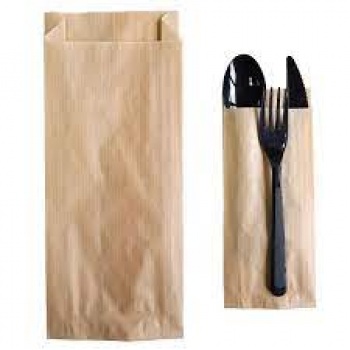 Пакет бумажный 20,0*8,0*2,0см коричневый 40гр/м2 100/2000 ИРМ z76